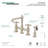 Kingston Brass English Country Two-Handle 4-Hole Deck Mount Bridge Kitchen Faucet with Brass Side Sprayer-35598783