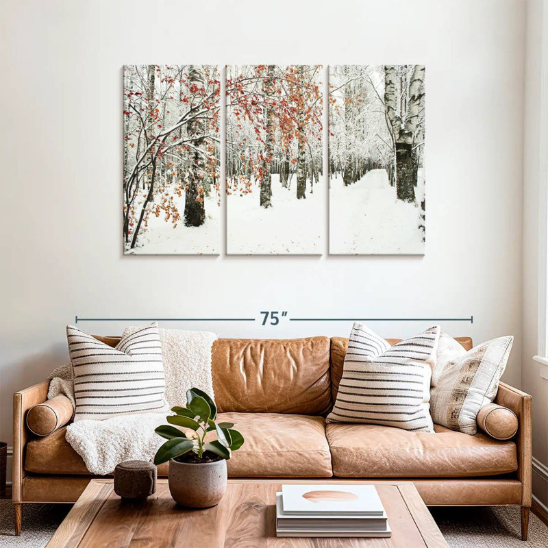 Alvord Frosty Birch Forest, H 36 po x l 57 po