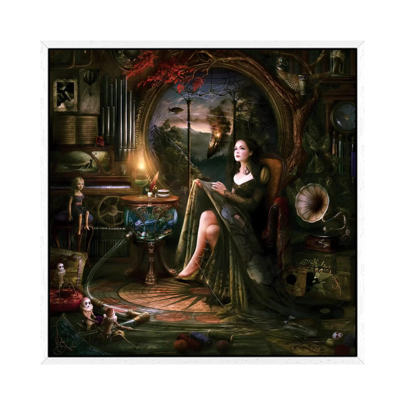 Trapped by Melanie Delon - Print on Canvas, 66.04 cm H x 66.04 cm W, White Framed