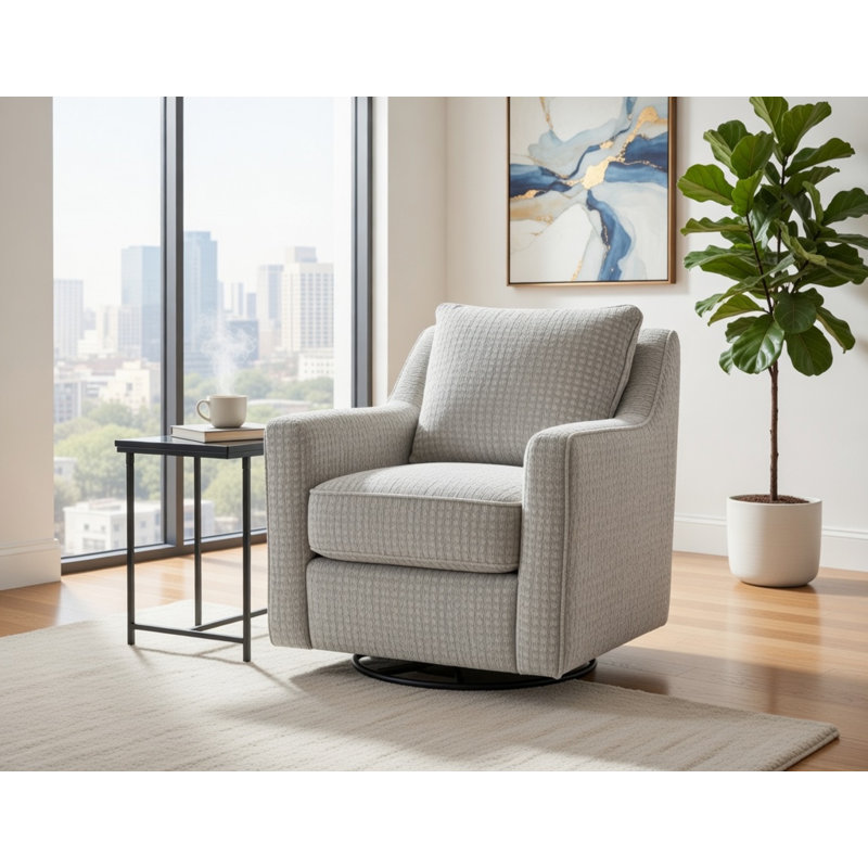 Upholstered Swivel Accent Chair