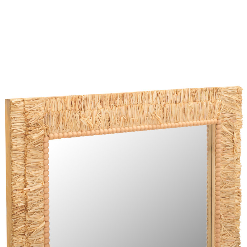 Erjeta Rectangle Wall Mirror, Natural