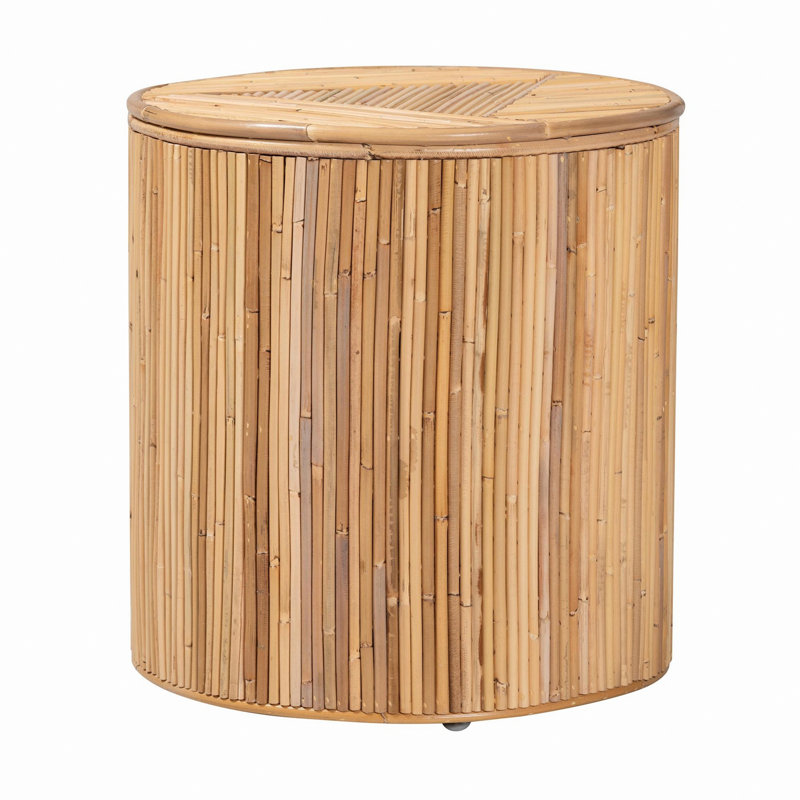 End Table With Round Tabletop, Small Side Table With Plastic Feet