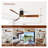 60 in. LED Indoor/Outdoor Flush Mount Ceiling Fan with Wood Blades, 6-Speed DC Motor and Remote Control