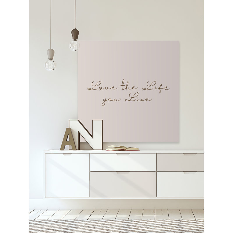 «Love The Life», reproduction sur toile tendue, H 24 po x l 24 po x P 1,5 po