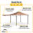 Redwood 11 Ft. W x 11 Ft. D Steel Patio Gazebo Gazebo