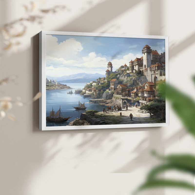 Landscape Series-LXXV -Framed Print - Restickable, 8" H x 10" W, White