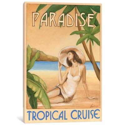 « paradise », affiche rétro sur toile
