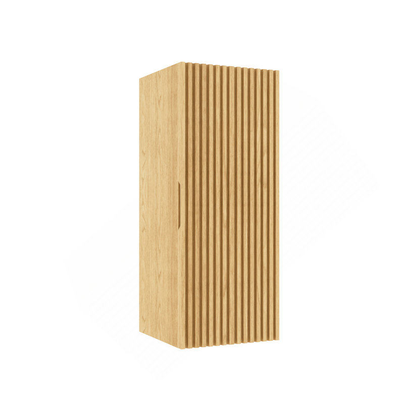 12" Wall-Mounted Floating Striped Bathroom Vanity Side Cabinet with a Door and a Shelf, (Suitable for BRON Bathroom Vanity)