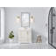 Boston 36 po X P 22 po Meuble-lavabo central en albâtre Quartz brun Viola