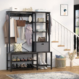 Faun 71" Hall Tree With Storage Bench