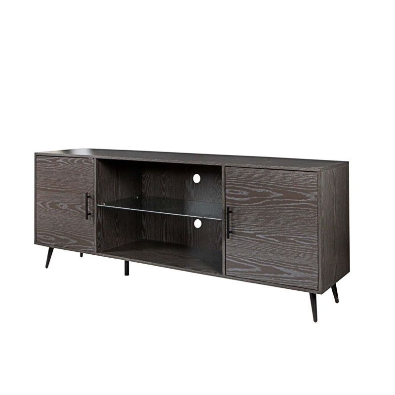 Meuble télé avec meuble télé Mid-Century, Gris antique