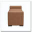 Repose-pieds durable en similicuir brun