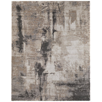 Alexzander Modern Abstract Tan Area Rug
