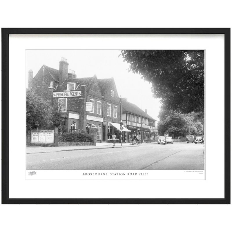 'Broxbourne, Station Road C1955' by Francis Frith - Single Picture Frame Print, 40cm H x 50cm W x 2.3cm D