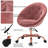 Ergonomic Velvet Upholstered Bucket Design Adjustable Height Swivel Task Chair-680465995