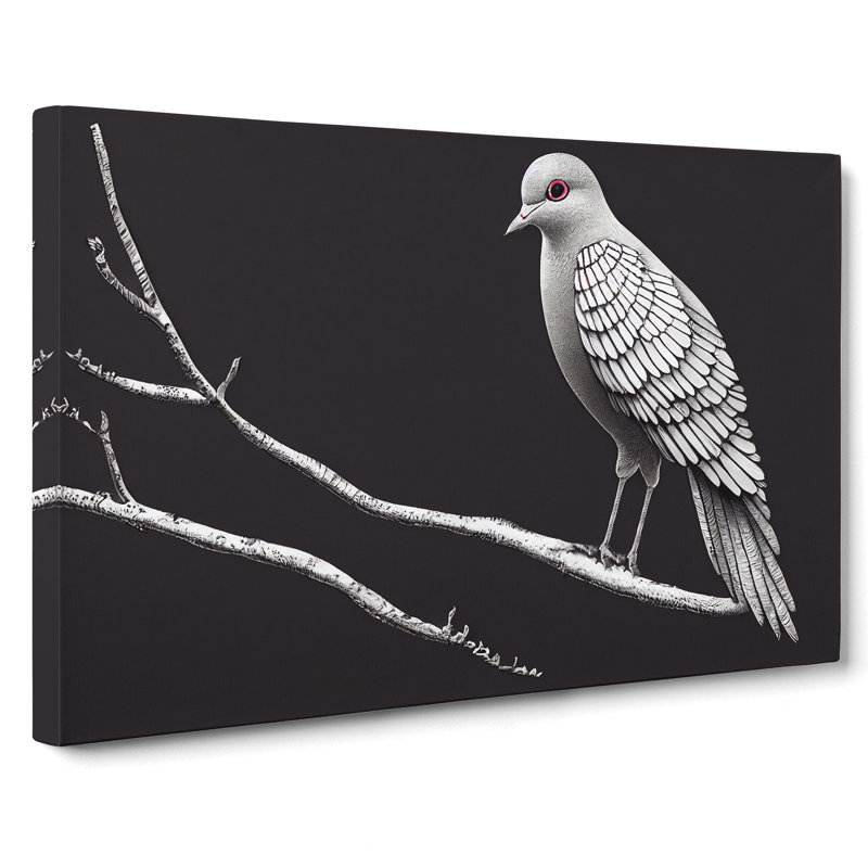 Alluring Dove Bird - Wrapped Canvas Print
