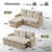 L-shape 81" Wide Space-Saving Sleeper Sofa Upholstered Pull-out Sofa Bed-530708314