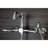 Kingston Brass Heritage Double-Handle 3-Hole Wall-Mount Bridge Kitchen Faucet with Brass Sprayer-17519201