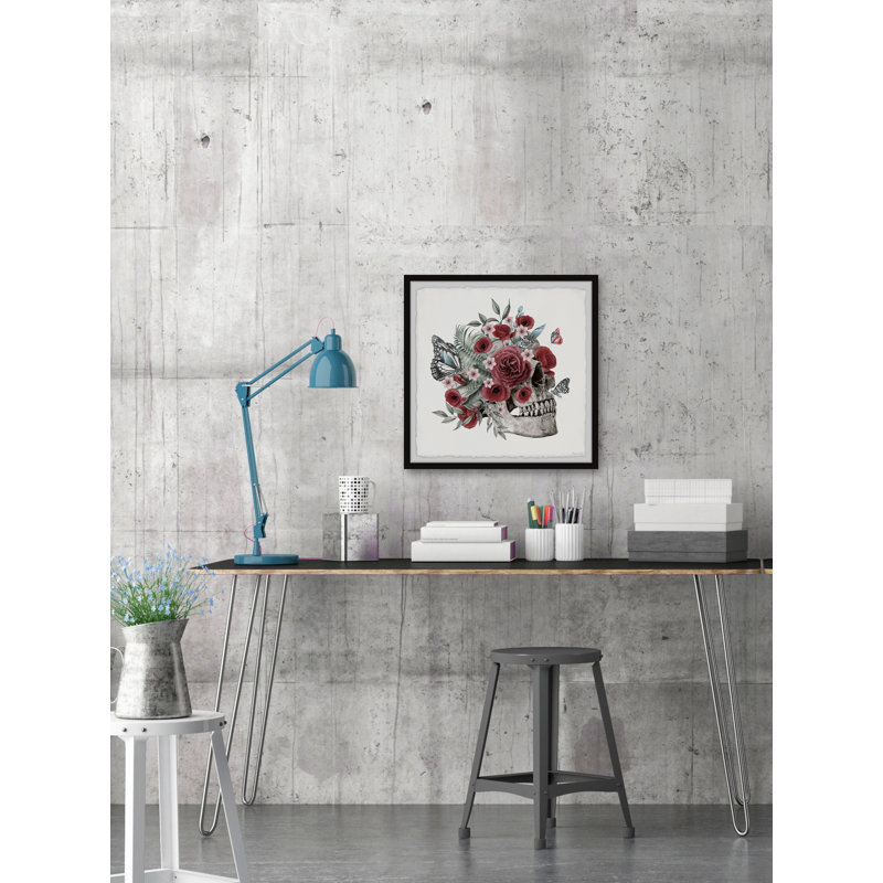 Poppies And Peonies by Marmont Hill - Single Picture Frame Painting, 45cm H x 45cm W