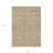 3' X 5' Gold And Beige Geometric Washable Indoor Outdoor Area Rug