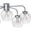 Lustre d'intérieur / classique en nickel poli 5 lumières avec abat-jour en verre transparent Aydren