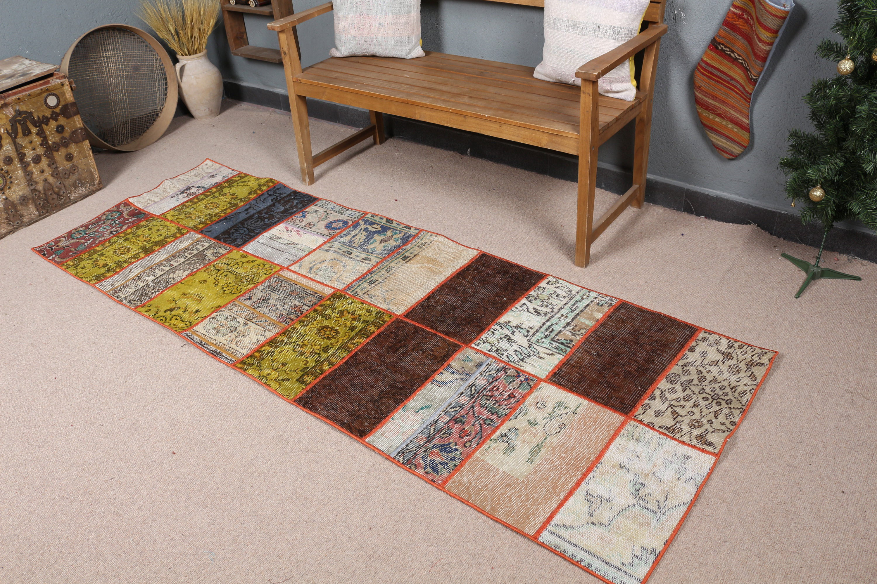 Bungalow Rose Handwoven Patchwork Runner Rug from Anatolia in Elegant ...