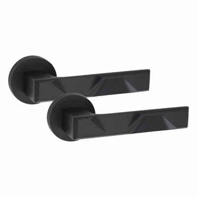 5 Pairs Modern Nova Design Premium Door Handles on Round Rose