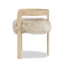 Chaise de salle à manger à dossier bas 21 po Leidy, blond naturel