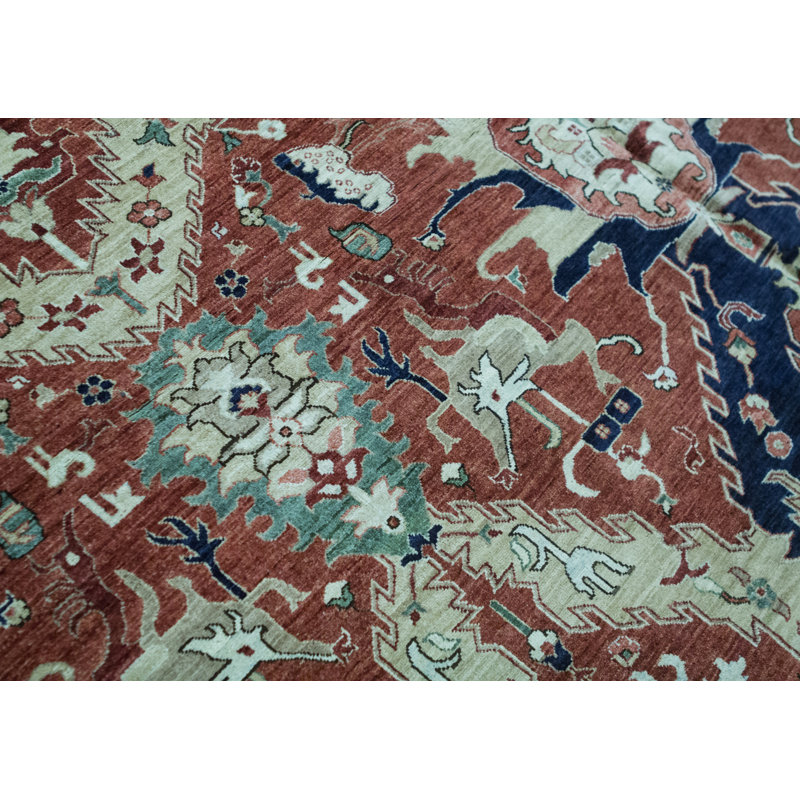 Hand-Knotted High-Quality Red Area Rug