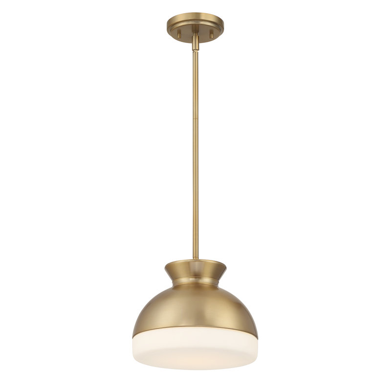 Mini-luminaire suspendu 1 lumière Brian Patrick Flynn Crittendon, Doré