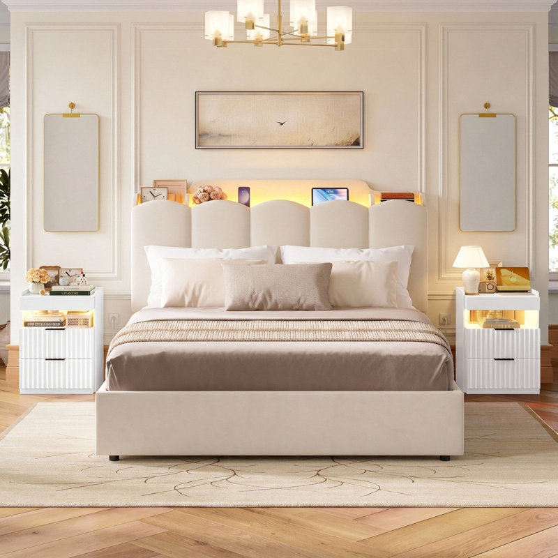 Ensemble de chambre à coucher 3 pièces, Double