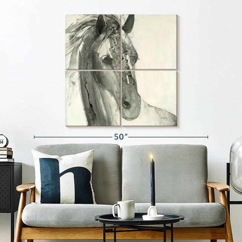 Brampt cheval dans le vent I, H 32 po x l 32 po