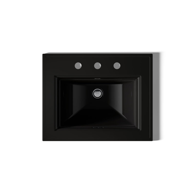 Memoirs® Stately Drop-in Bathroom Sink, 8" Centers, Black