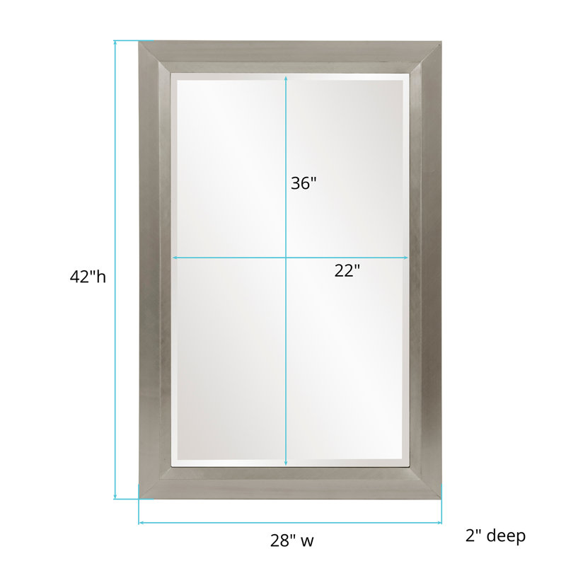 Buschwick Solid Wood Mirror, Nickel