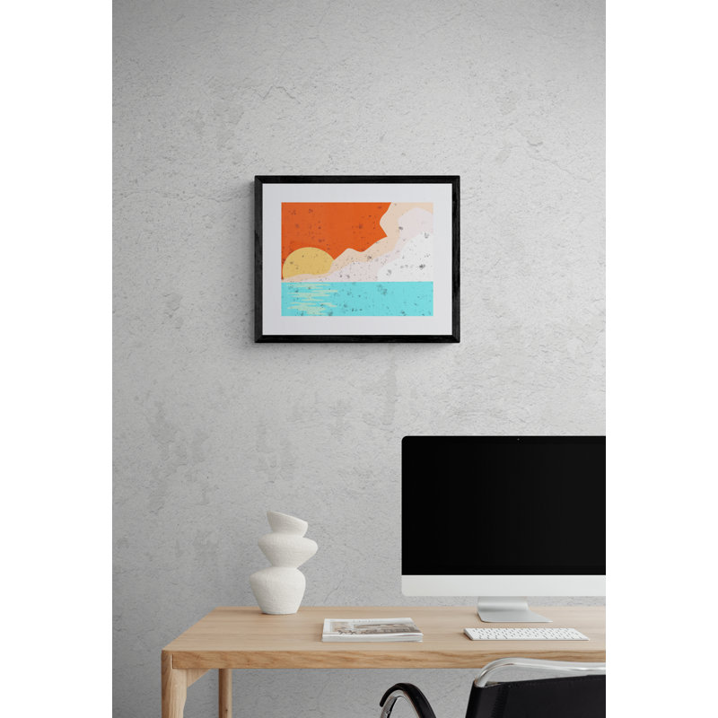Skyline Print by Trish Sierer, Black Framed Paper, 17.2" H x 21.2" W
