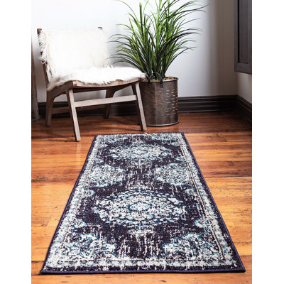 Tapis noir de style oriental Penelope