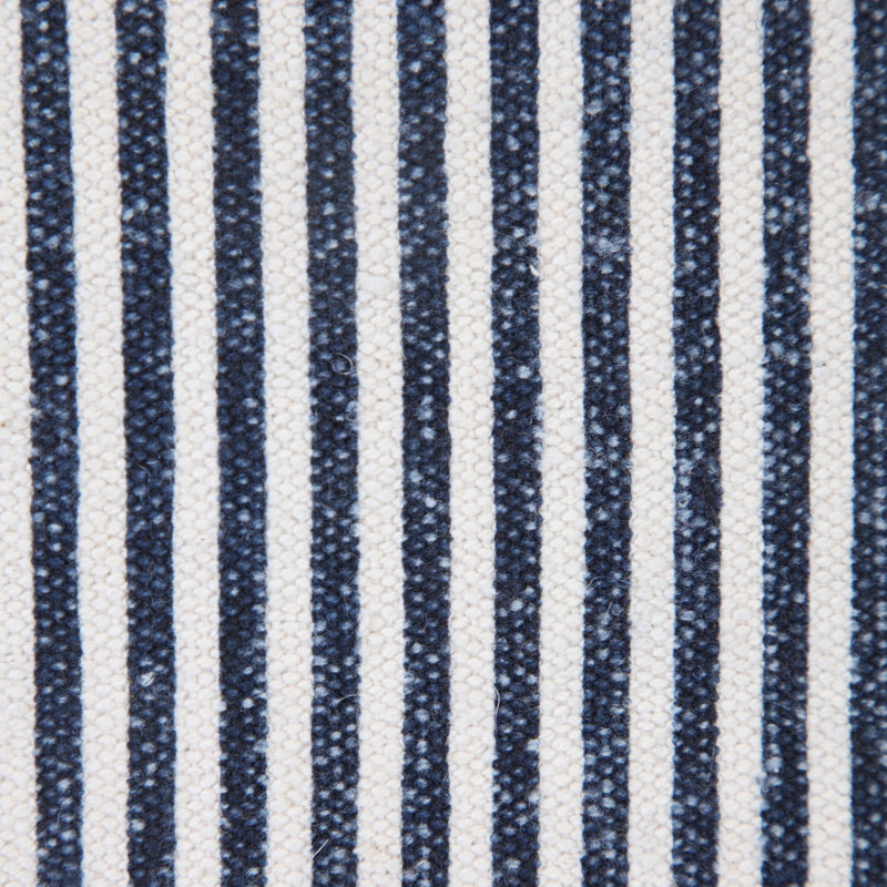 Ira Striped Throw Pillow, Navy, 18" x 18", Polyester/Polyfill