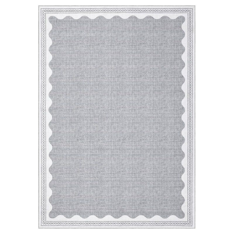Rectangle Striped Area Rug, Grey, 160*230cm