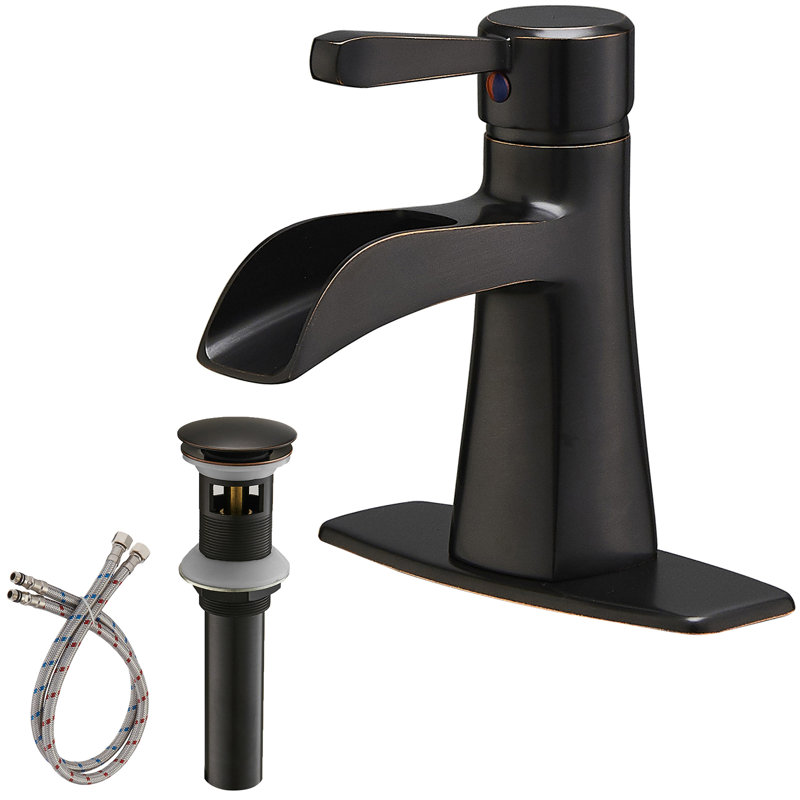 Single-handle Bathroom Faucet with Drain Assembly, Oil Rubbed Bronze