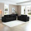 Canapé-lit pliant convertible 2-en-1, canapé-lit en velours côtelé moderne avec 2 * coussins, ensemble de canapé modulaire rembourré désossé avec lit escamotable Futon, canapé-lit modulaire pliant pour le salon noir-1001059698