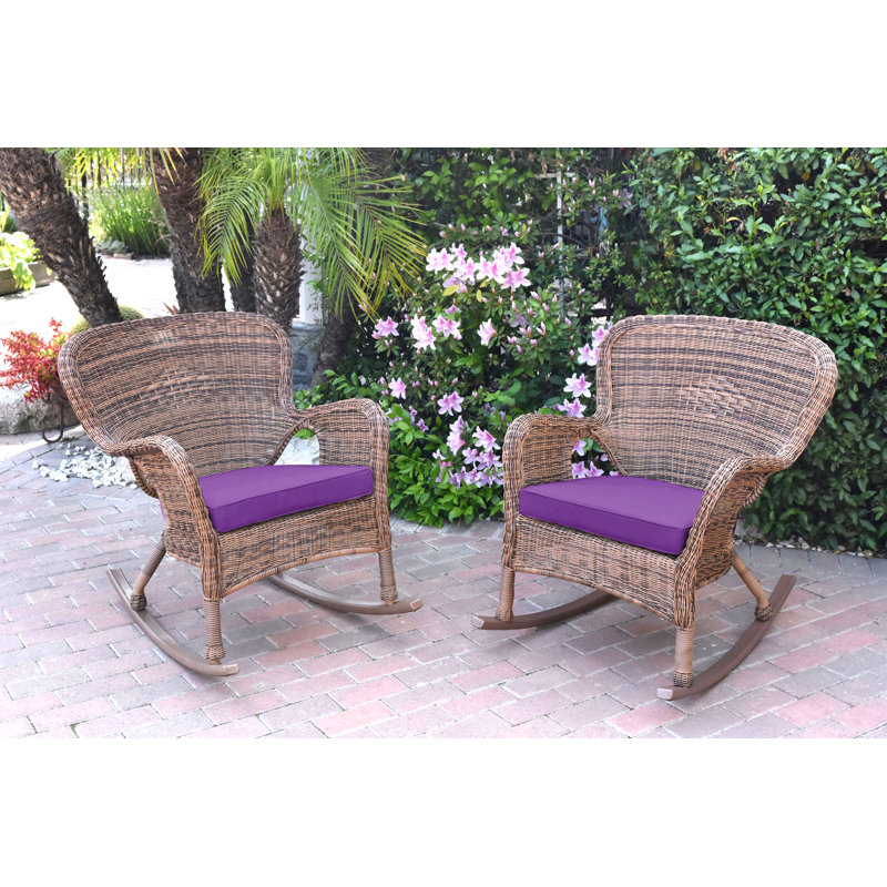 Chaise berçante Batchelder, Miel, Vert