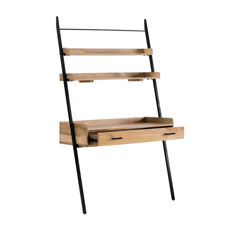 Bureau incliné / échelle Innes, Naturel/noir