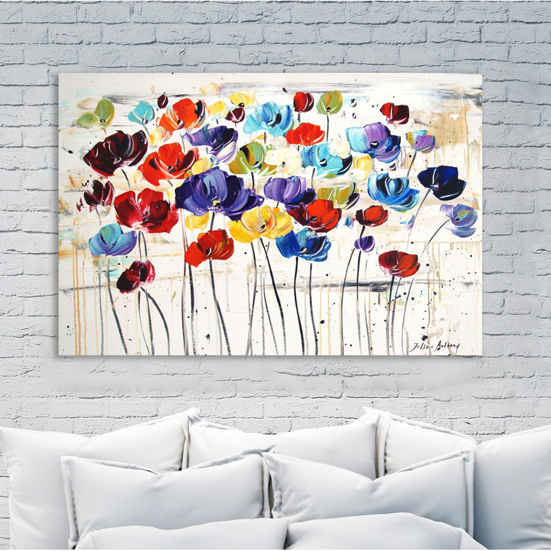 Lilies by Jolina Anthony - Wrapped Canvas Painting, 71cm H x 107cm W x 4cm D