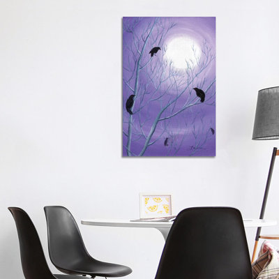 Crows On Empty Branches by Laura Iverson - Wrapped Canvas Print
