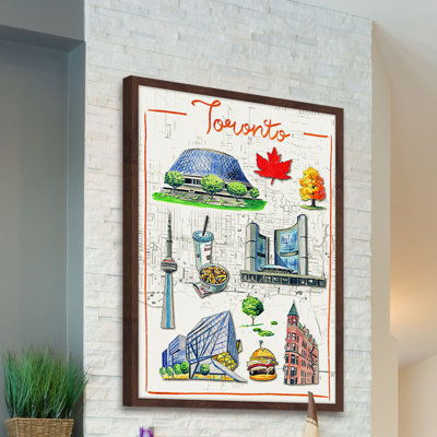 Fascinating Toronto - Antique 1 Piece Single Picture Frame Painting