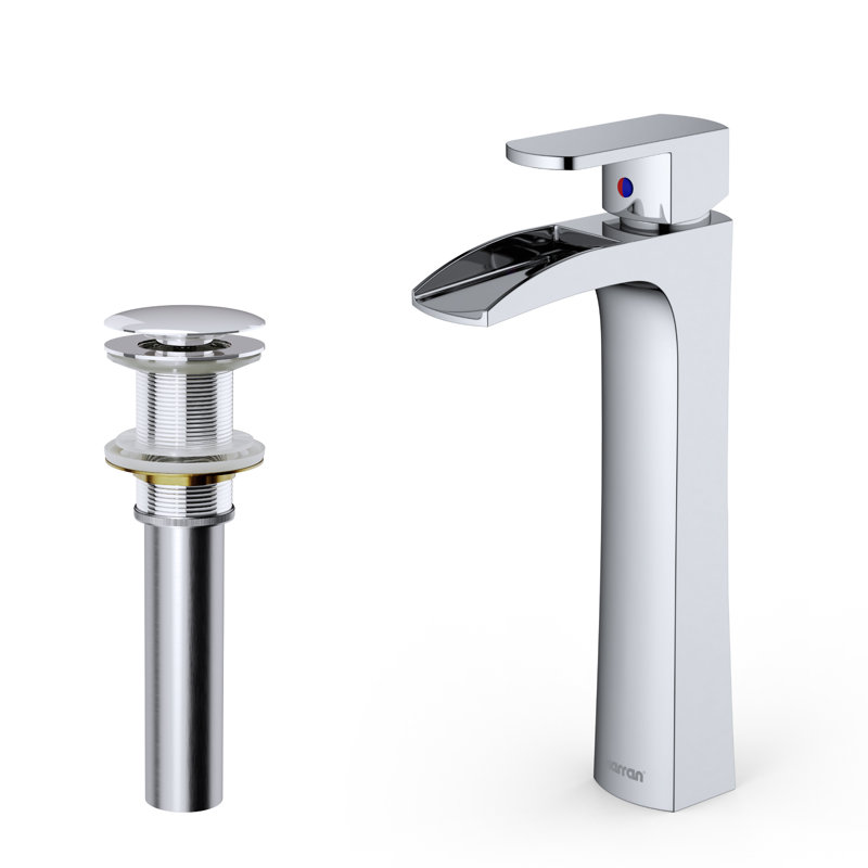 Kassel Single-handle Bathroom Faucet with Drain Assembly, Chrome