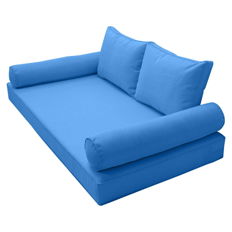 Outdoor Daybed Seat / Back Cushion, Blue