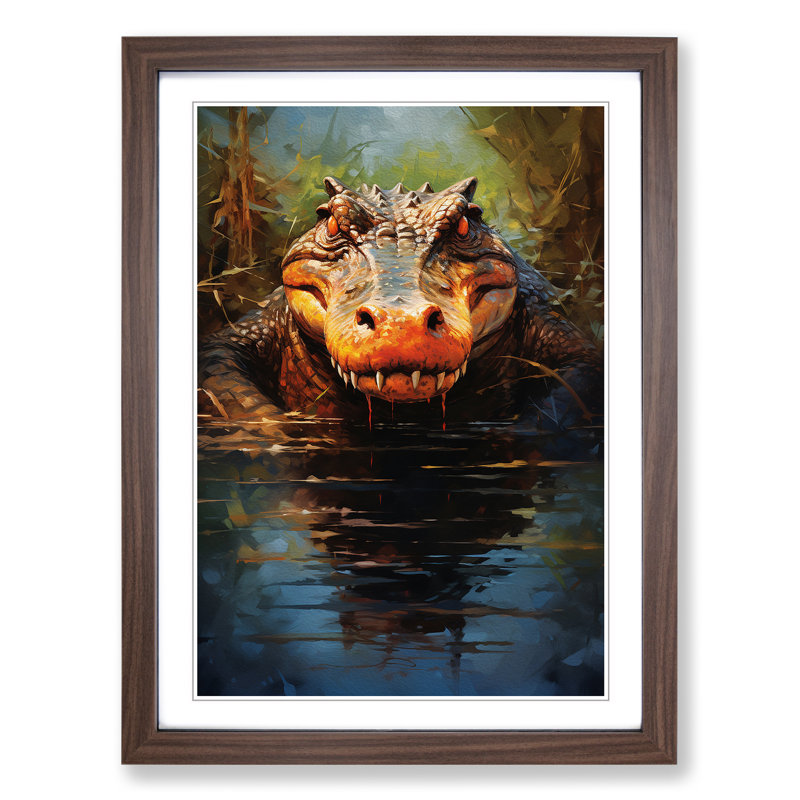 1 Piece Single Picture Frame Wall Art, 64cm H x 46cm W, Walnut Framed