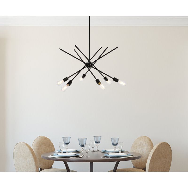 Elena 6 - Light Black Pendant, Black