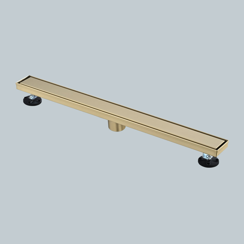 Linear Shower Drain,304 Stainless Steel Rectangle Shower Floor Drain Adjustable,With Hair Catcher, Adjustable Feet